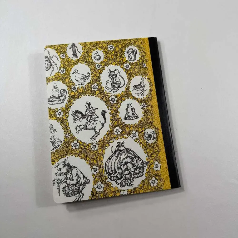 Vintage Yellow Floral Pattern Cover Lined Notebook Journal